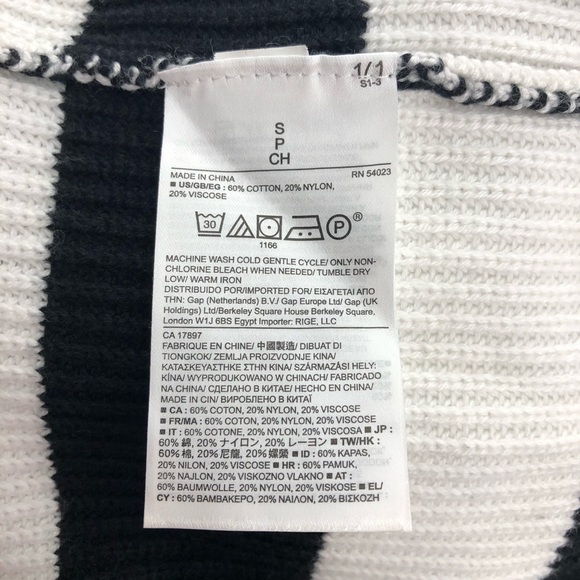 Banana Republic Black & White Knit Blouse, Size S - Picture 7 of 9